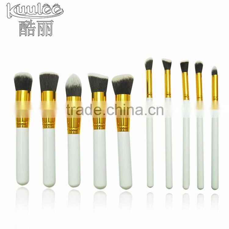 Professional Cosmetics Synthetic 10Pcs Hair Foundation Makeup Brush Kit