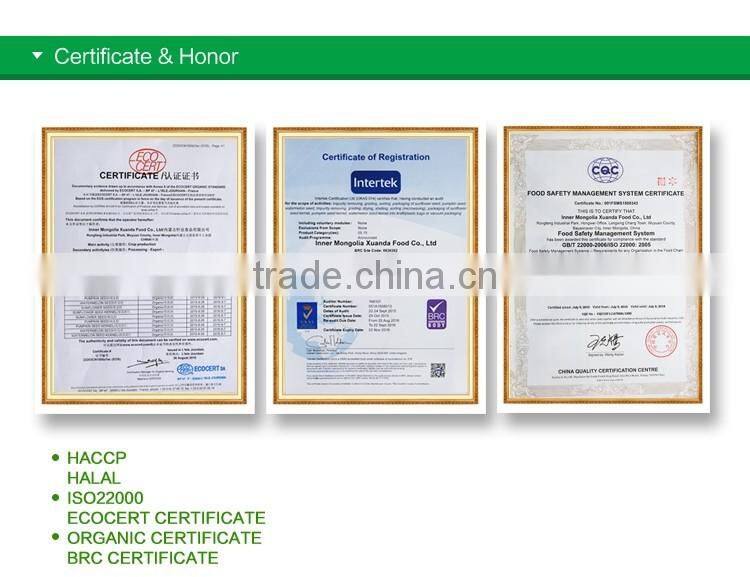 Wholesale Chinese organic pumpkin seeds without shell grade AAA