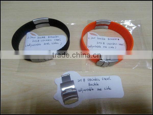 Stainless Steel Silicone ID Bracelet Silicone Metal Bracelet