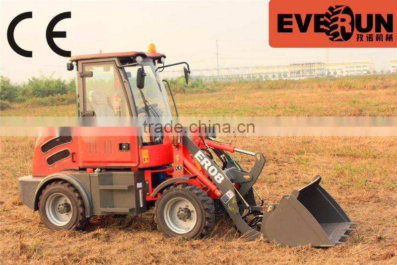 Everun ER08 CE certificated Articulated Mini Wheel Loader/Radlader