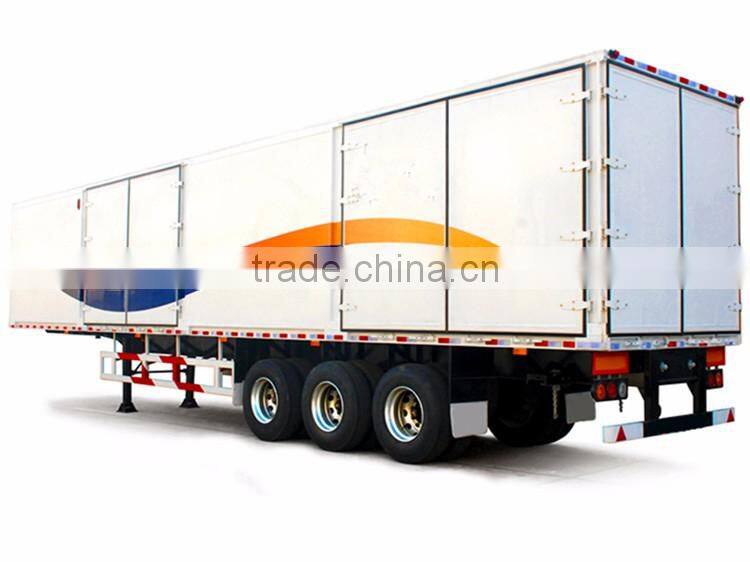 3 axle container tipping trailer, box stake semi trailer