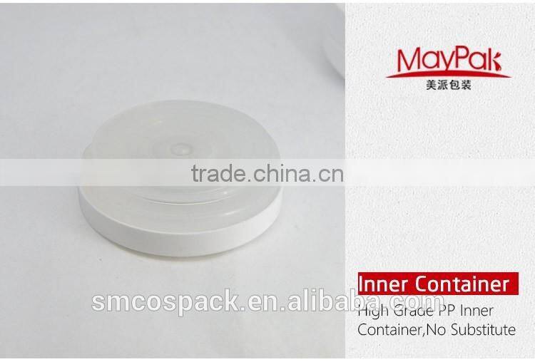 cosmetics packaging 15g plastic round white silver BB CC air cushion compact