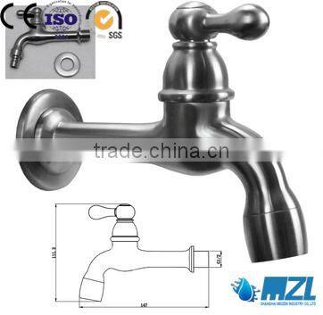 stainless steel washing machine bibcock on-off water tap