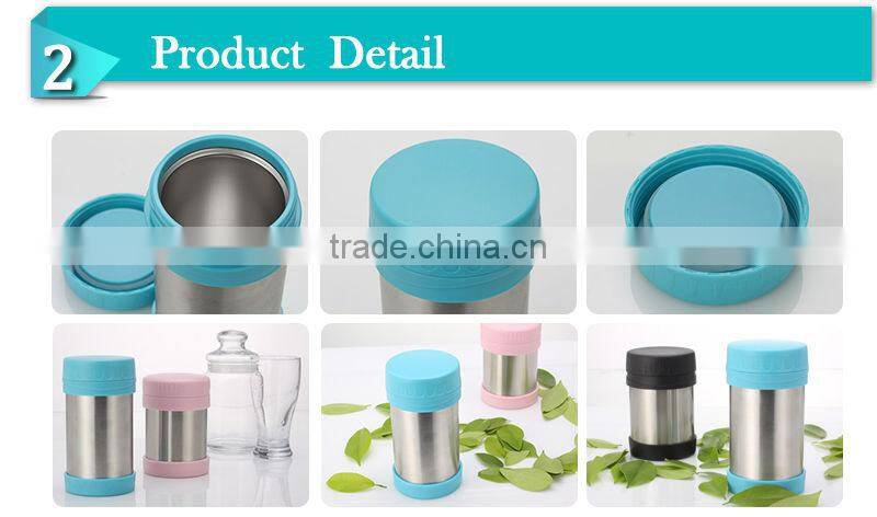 Mini colorful double wall stainless steel vacuum insulated food warmer(CSUF)