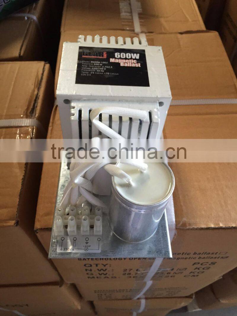 Hydroponic 600w Open magnetic ballast grow lamp ballast