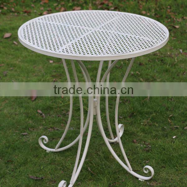 Power Coated Anti-White KD Metal Round Coffee Table