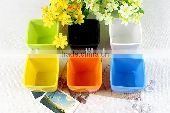Home design colored small plastic rectangular planters