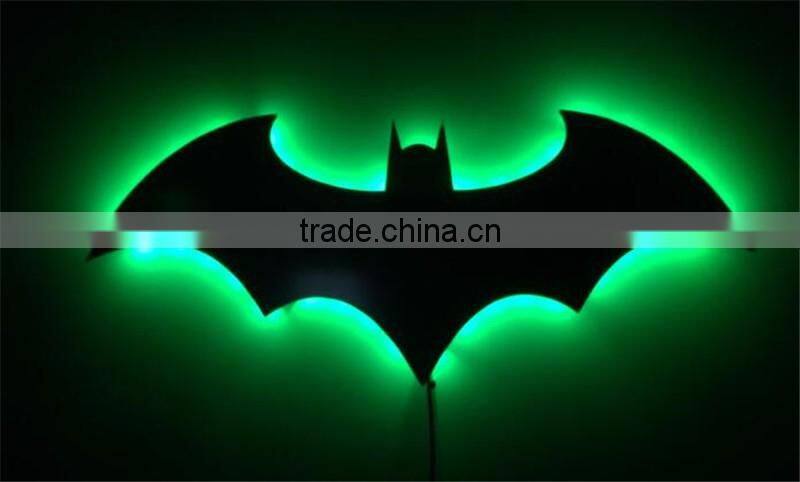 Bat lamp Mirror lamp Batman mirror lamp with remote control Colorful KTV corridor background wall lamp