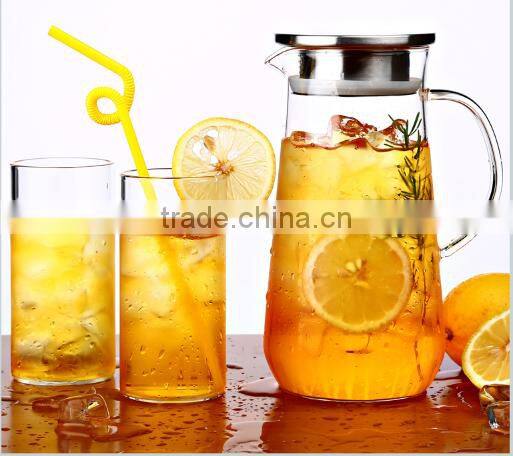 Chill Water Pitcher /Premier Quality Borosilicate Glass Pitcher - Stainless Steel Lid