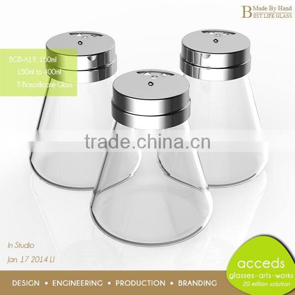 Heat Resisitant OEM/ODM Handblown Novelty Borosilicate Glass Canister