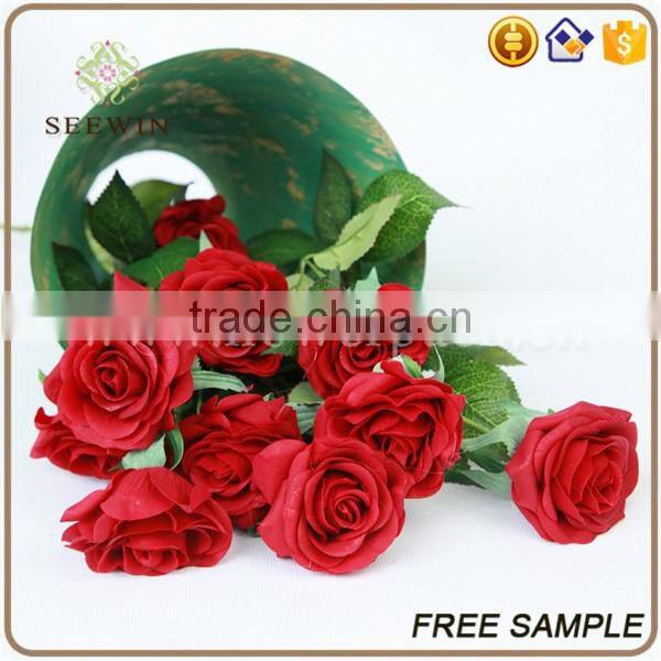 bright-colored rose artificial flowers long stem