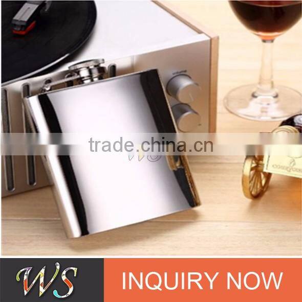 WSJJYY025 sanding polished quality assurance hip flask sets stainless steel hip flask/ liquor flask /drink pot