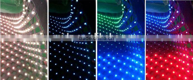 P100mm led mesh curtain see through led display flexible