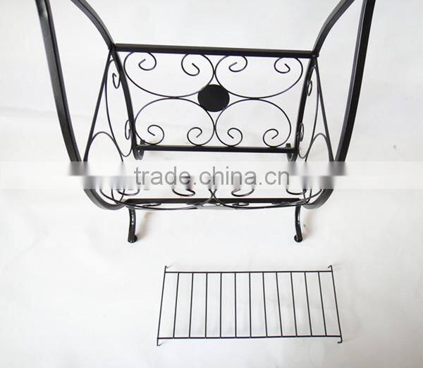 RH-02 wood top Gramercy Scroll-Design Bathroom storage coffee table metal Table