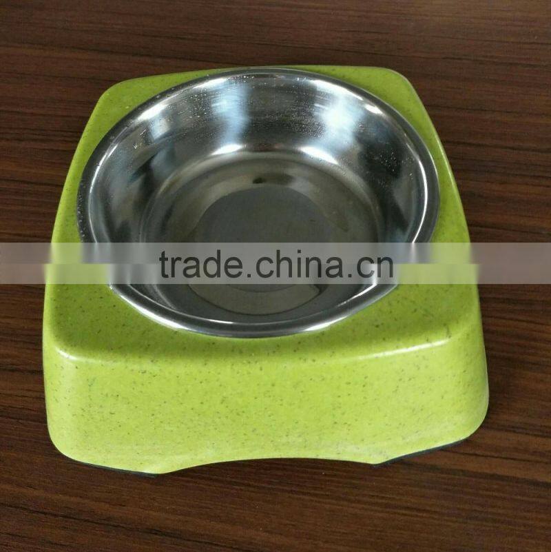 High standard Biodegradable Pretty design bamboo fiber dog bowl