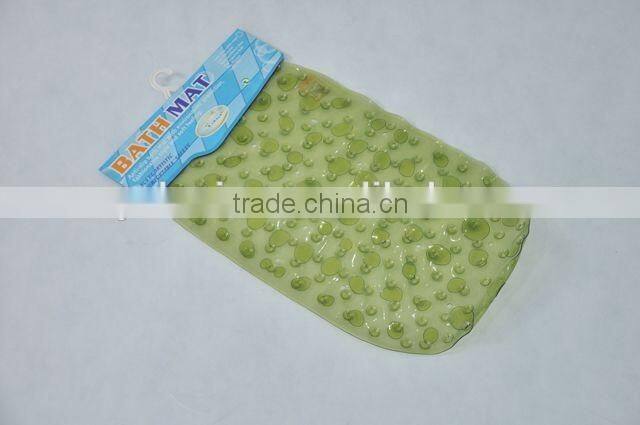 Transparent oval PVC anti-slip bathroom mat