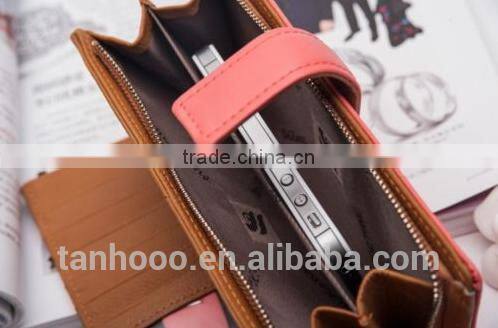 Women's Genuine Leather wallet trifold card money long purse hot