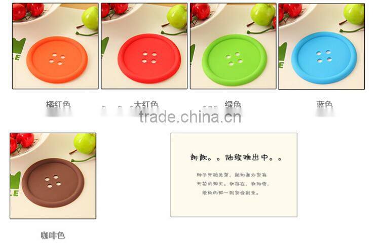 Creative household goods circular silicone insulation pad coaster, custom silicone coasters, silicone rubber coaster