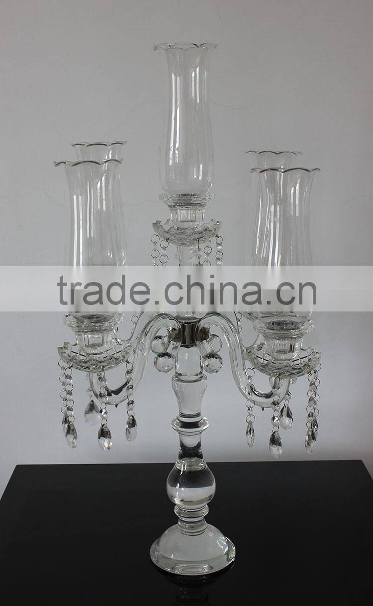 Jingyage wedding crystal table flower candelabra centerpiece