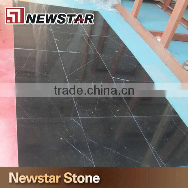 Newstar Nero Marquina China Polished Black Marble Tile With White Vein