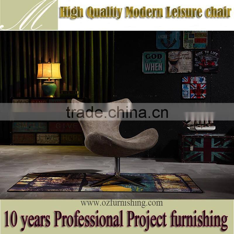 YYF2 lofty high quality Italian vintage leather antique adjustable dining swan chair