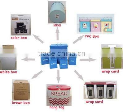 Set of 2 Canister with Wooden Lid