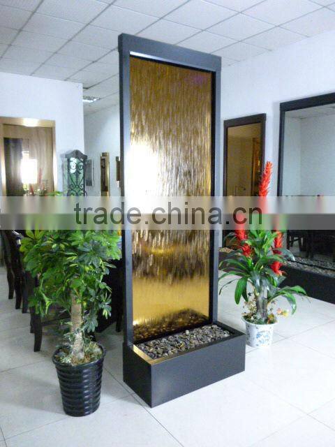 modern mirror wall waterfall panels