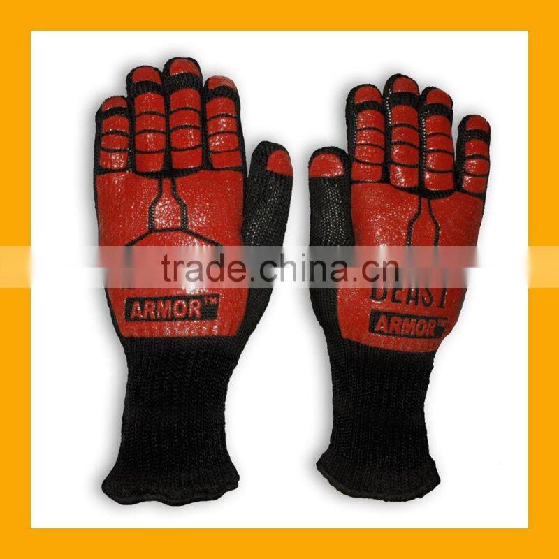 HitzebestAndig bis 500C elegantes Design Vielseitig einsetzbar Grill handschuhe Kaminhandschuhe Topfhandschuhe BBQ handschuhe