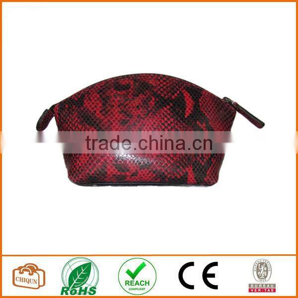 Leather Cosmetic Pouch Berry