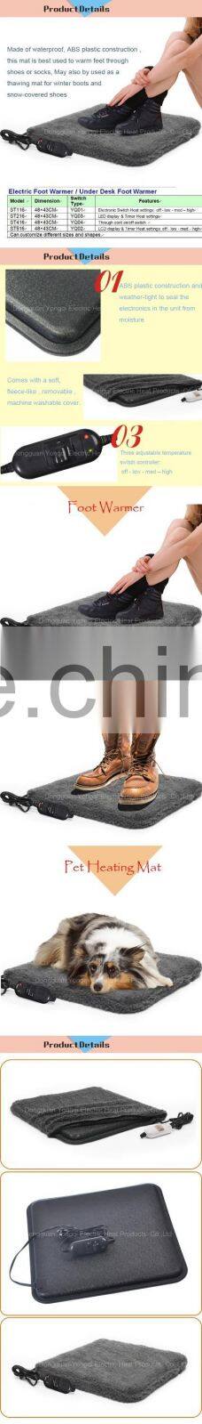 ABS foot warmer with 3 heat setting and removable fleece cover