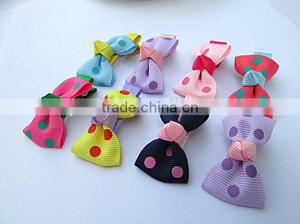 Factory wholesale New plastic bows shaped kids Hair clips