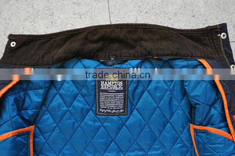 Stylish fashion diamond quilted men jacket