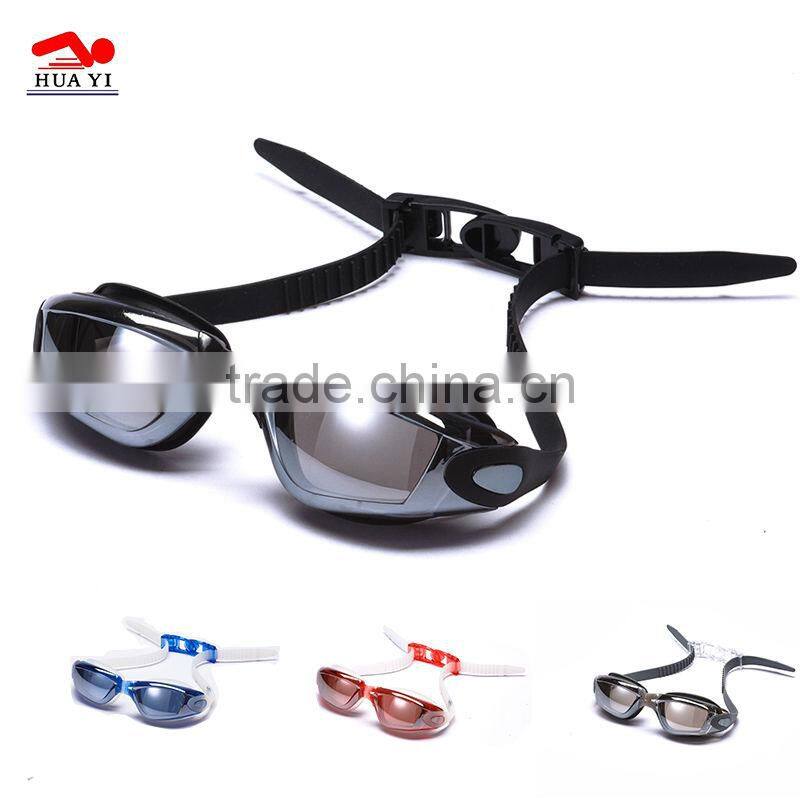 Swim Eyewear Mirrored PC Lens With Different Degree Swimming Goggles