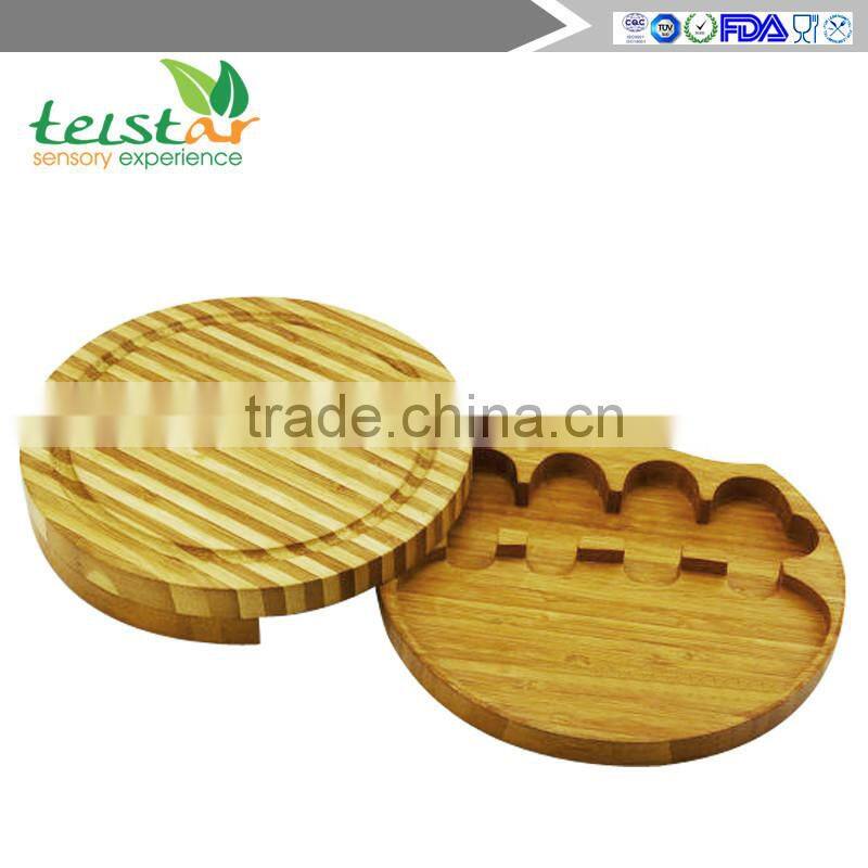 Eco-friendly natural bamboo cheese board set 4 cheese knives with cutting board set bamboo & wood items bamboo kitchenwares wood