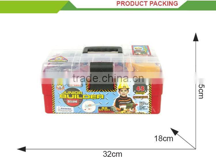 Hot sale plastic pretend play tool box set hammers toys for kids