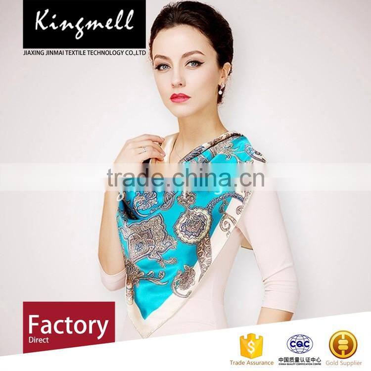 Custom-made satin silk shawl print silk scarf