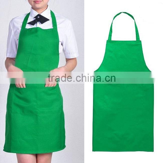Custom Polycotton plain color cooking apron kitchen apron