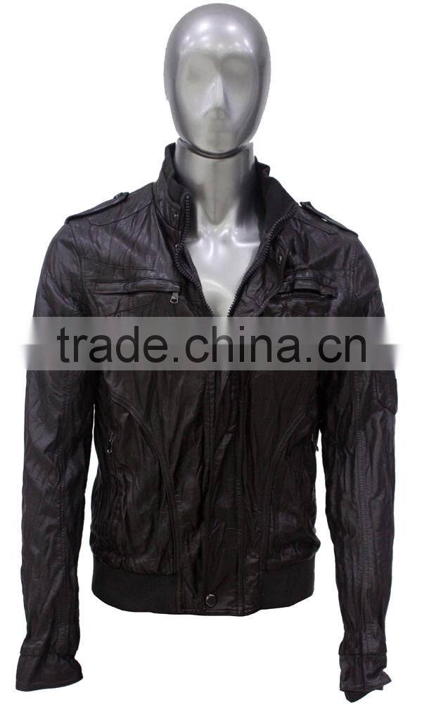 ALIKE pu leather jacket for man bulk wholesale jacket
