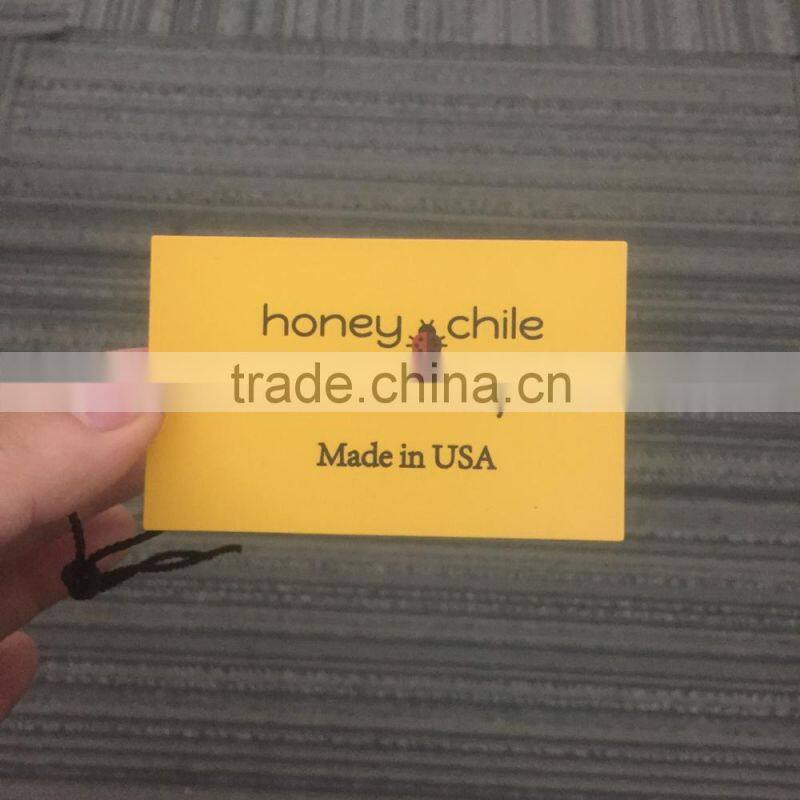 Small hang tags for garments