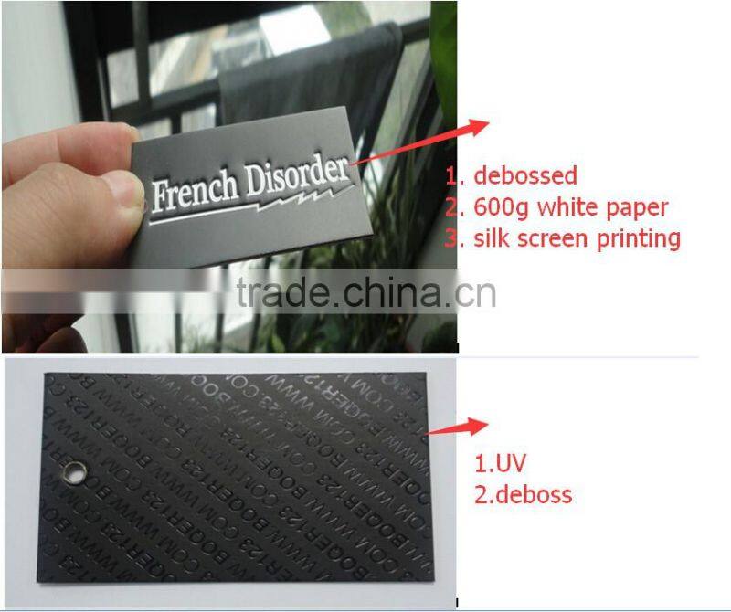 China custom gold stamping logo of jeans hang tag