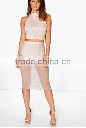 2017 New Sexy Two Set for Fashion Summer Skirt