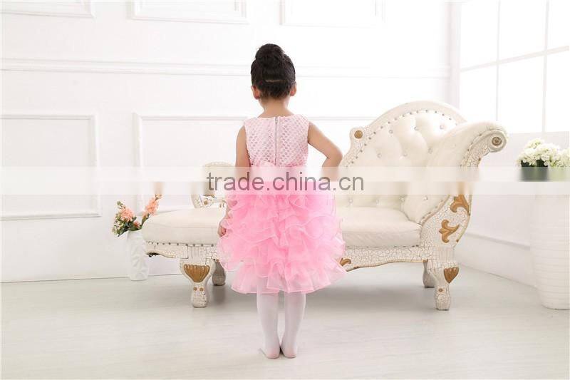 Wholesale Boutique Cocktail Dress For Children Princess Frock New Design Kid Girls Wedding Party Ruffle Dresses