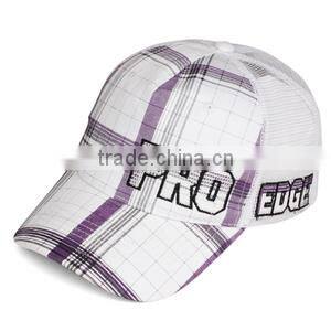 OEM service baseball caps ,fashion checked baseball cap