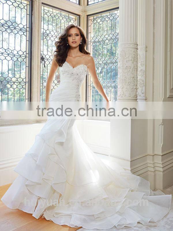 2014 lace a-line long sleeves muslim bridal wedding dress