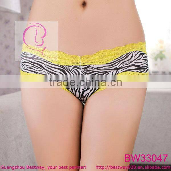 Sex picture of fancy zebra panty with lace in apparel sex costume fashion products
