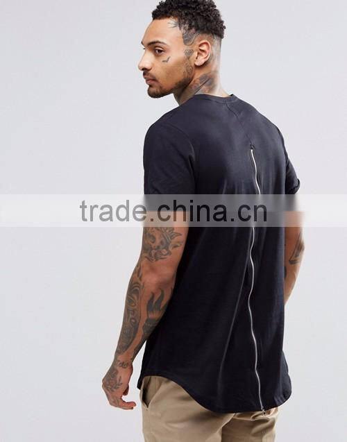 Factory direct sale men grey/white/black summer zip back plain cerw neck short sleeve jersey t-shirt custom