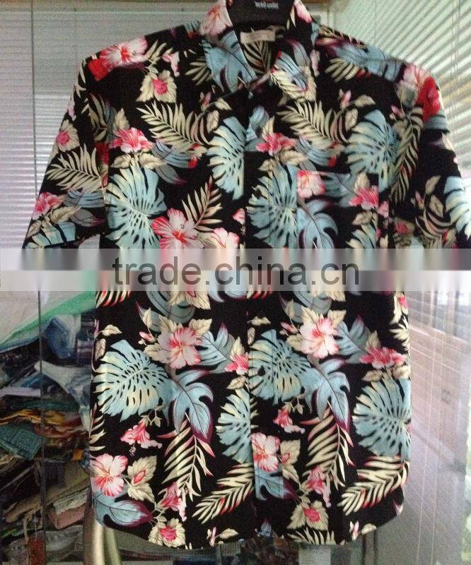 MENS PRINTED HAWAIIAN SHIRT V0616