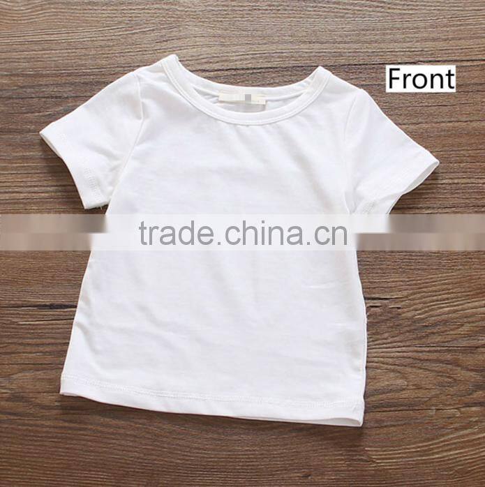 New baby short-sleeved t-shirt female summer simple thin section baby bottom shirt solid color shirts