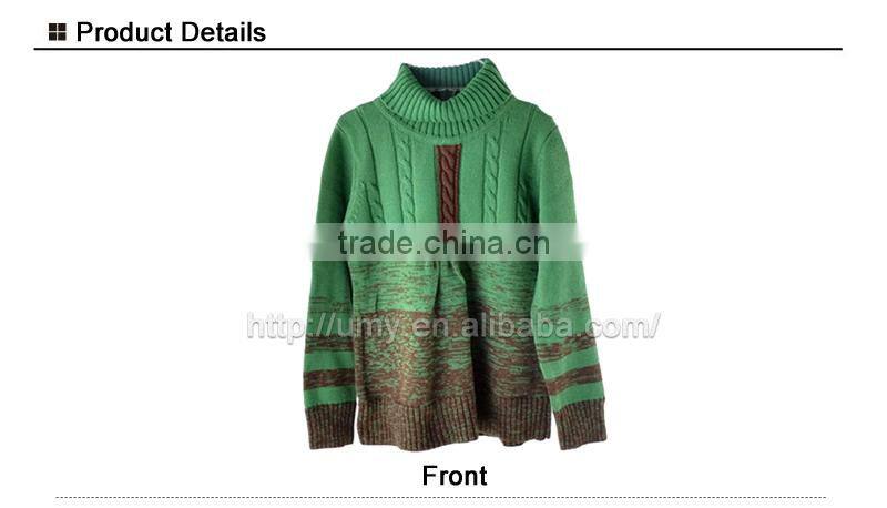 Latest High Neck Kids Fashion Couple Pullover Sweater