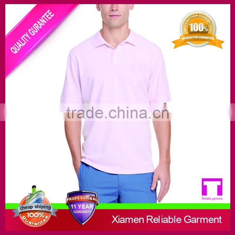Knit collars white men polo shirt supplier in china
